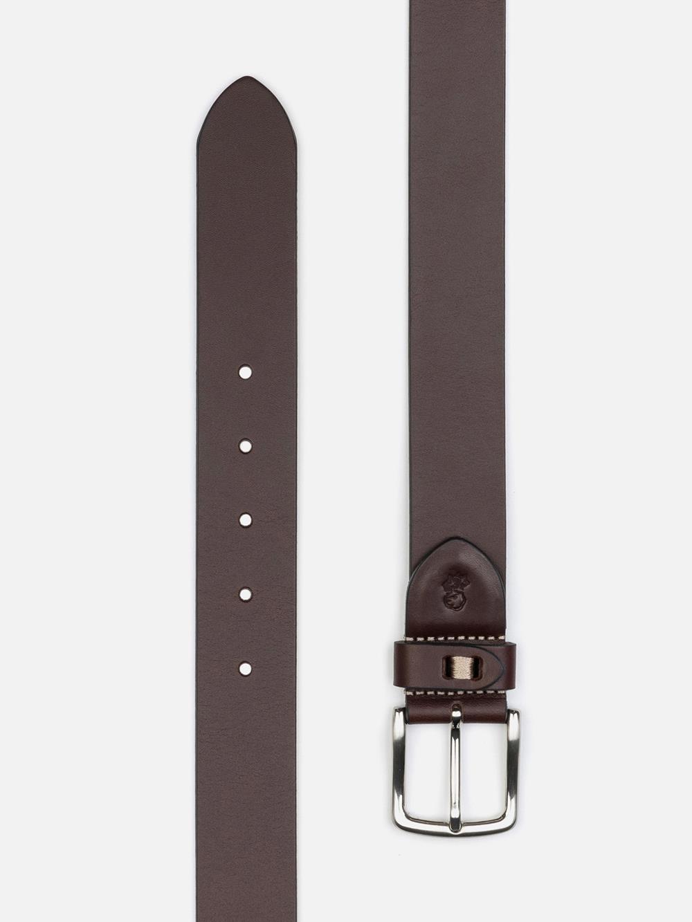 Cinturón de cuero chocolate patinado