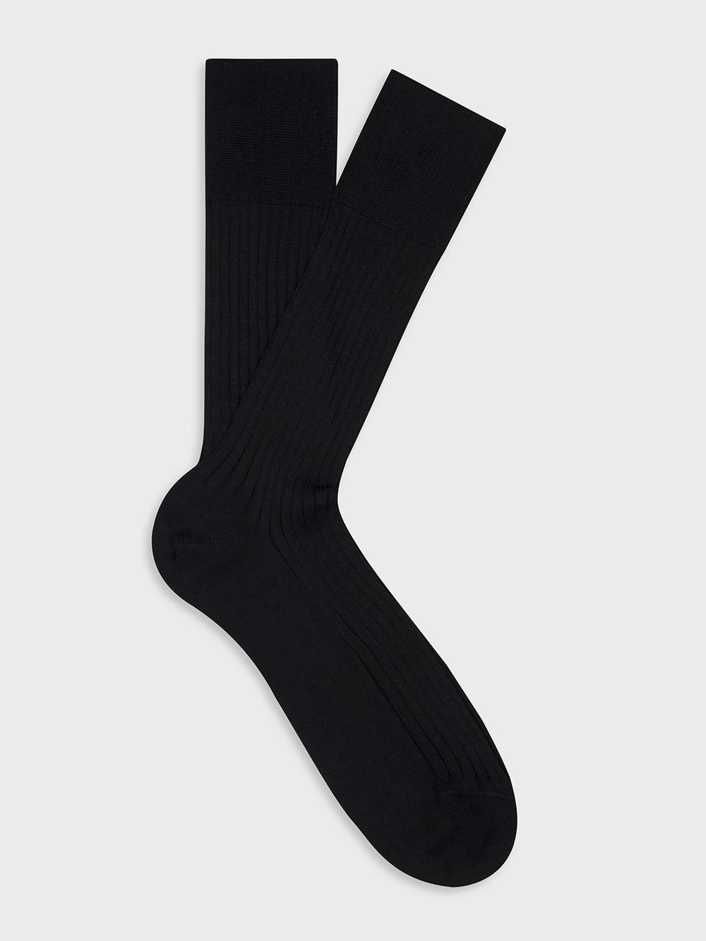 Bret sokken in zwart ruitjesgaren