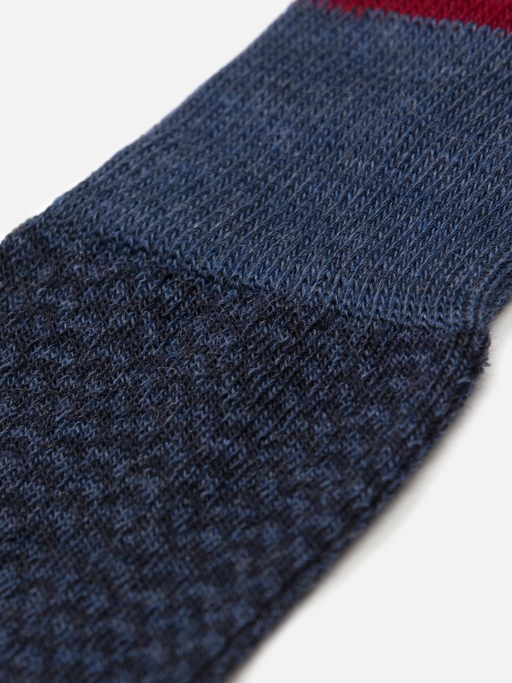 Bauer socks in blue herringbone pattern