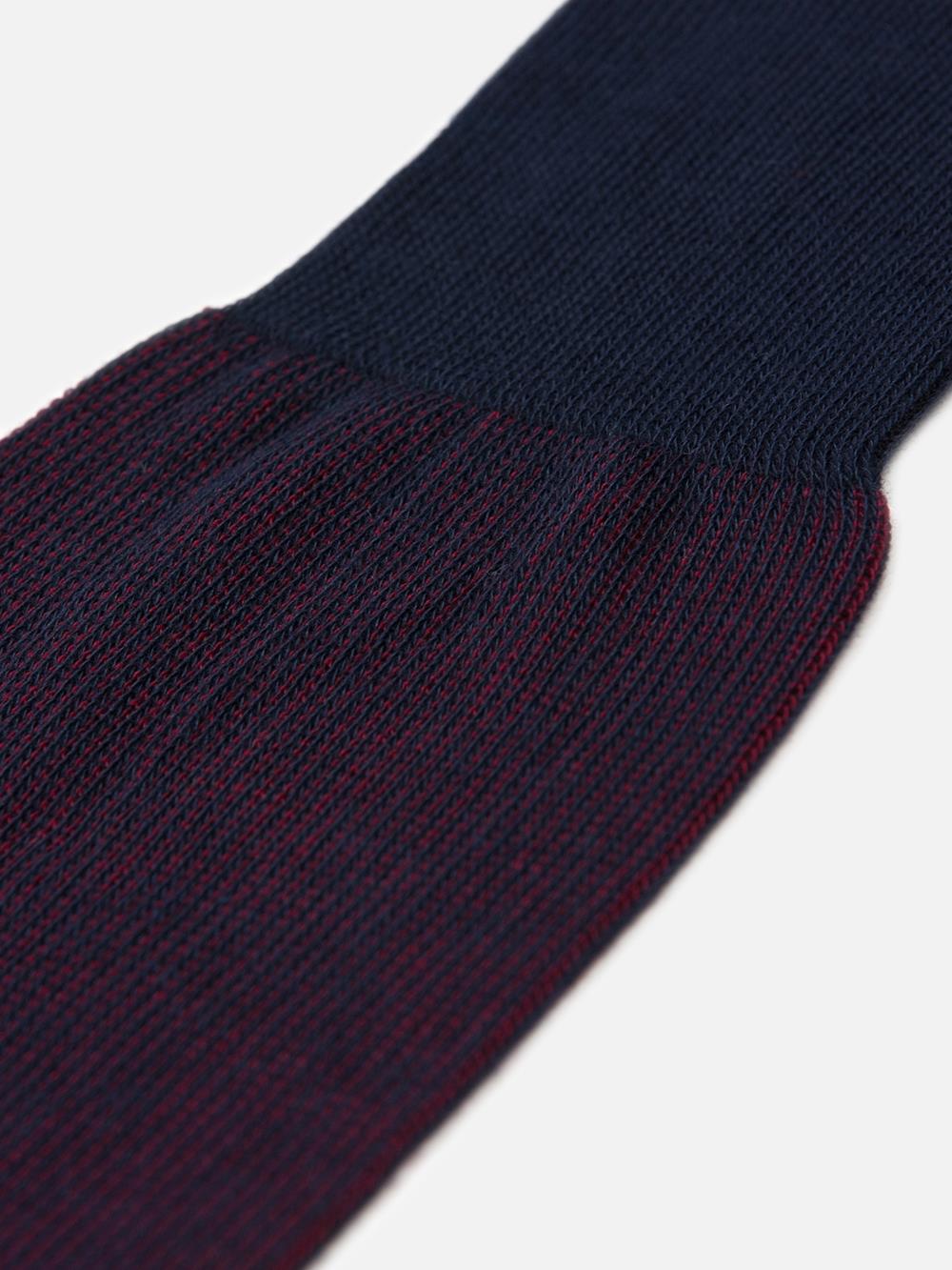 Ben socks with burgundy micro pattern