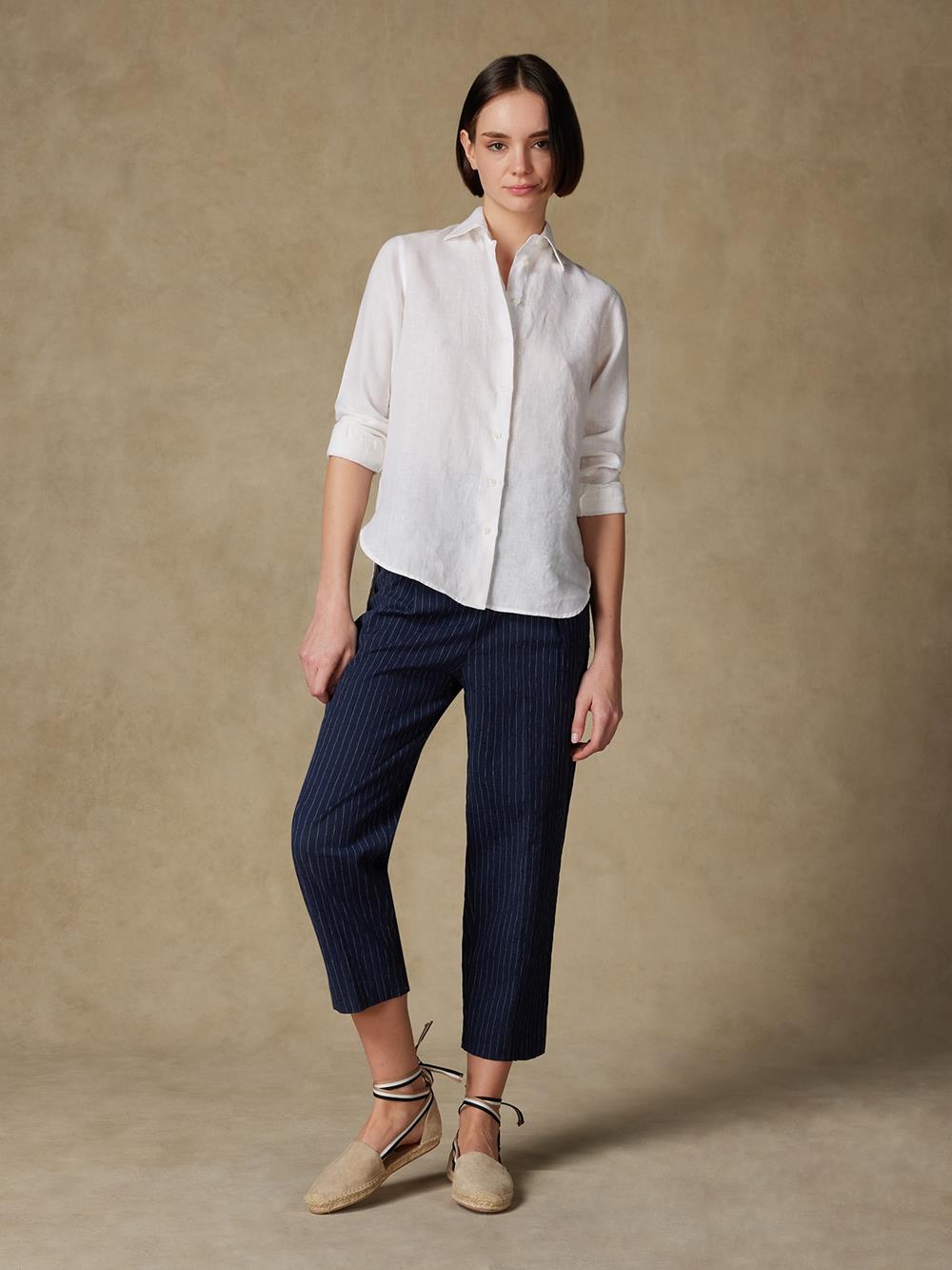 Albane white linen shirt