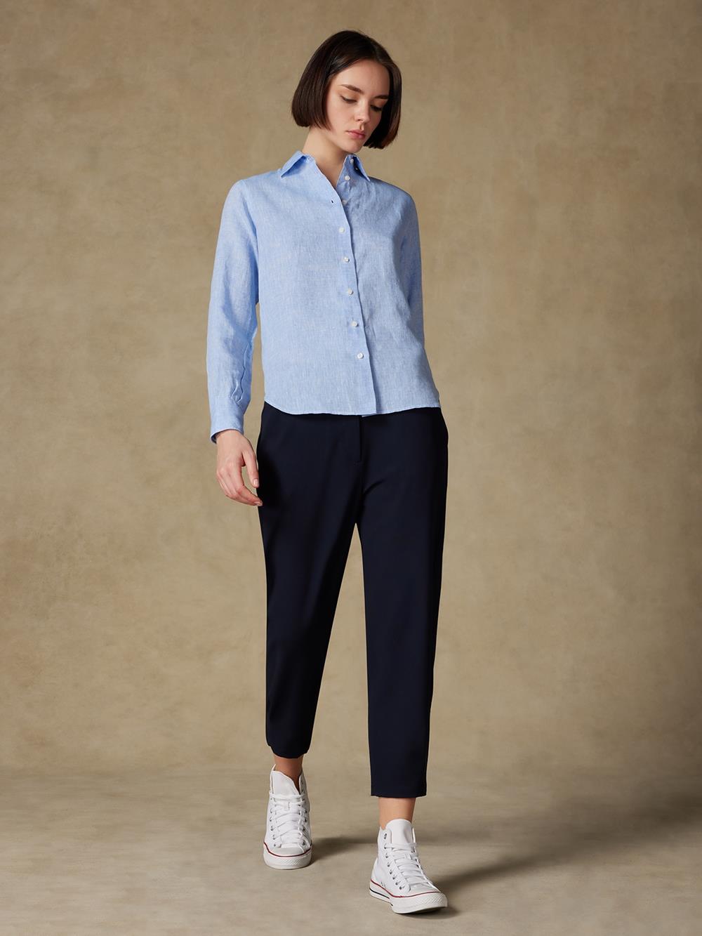 Albane sky linen shirt