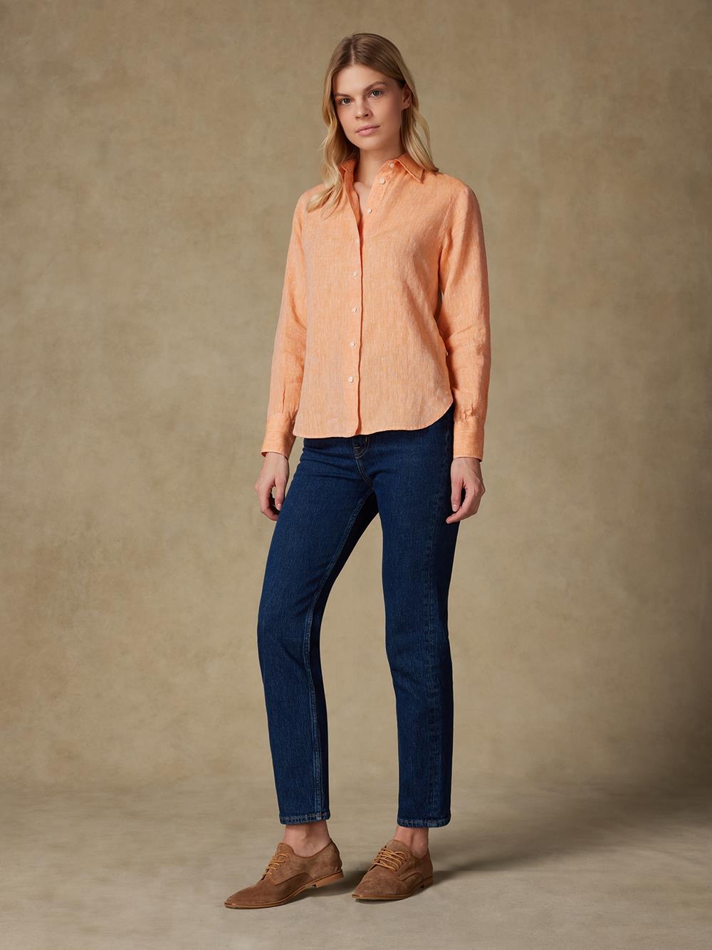 Albane orange linen shirt