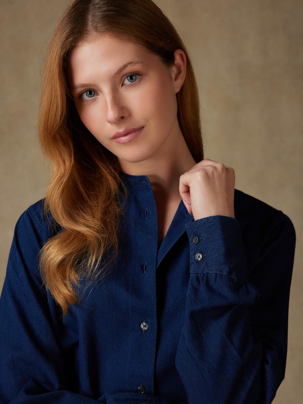 Hélène indigo twill shirt