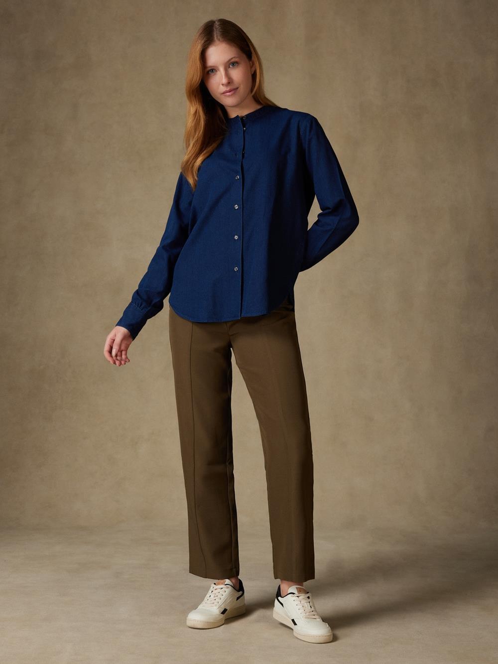 Hélène indigo twill shirt