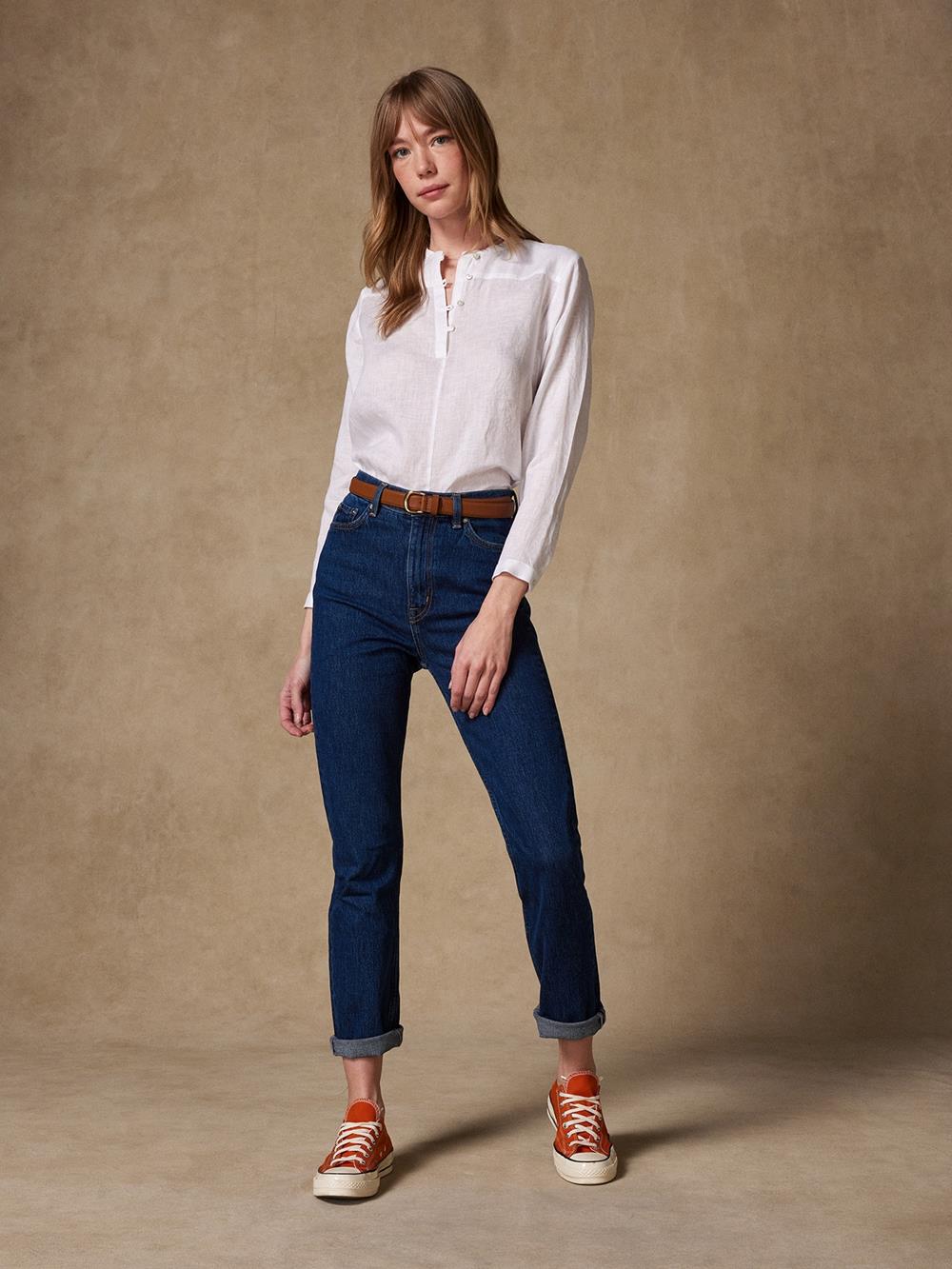 Léa shirt in white linen 