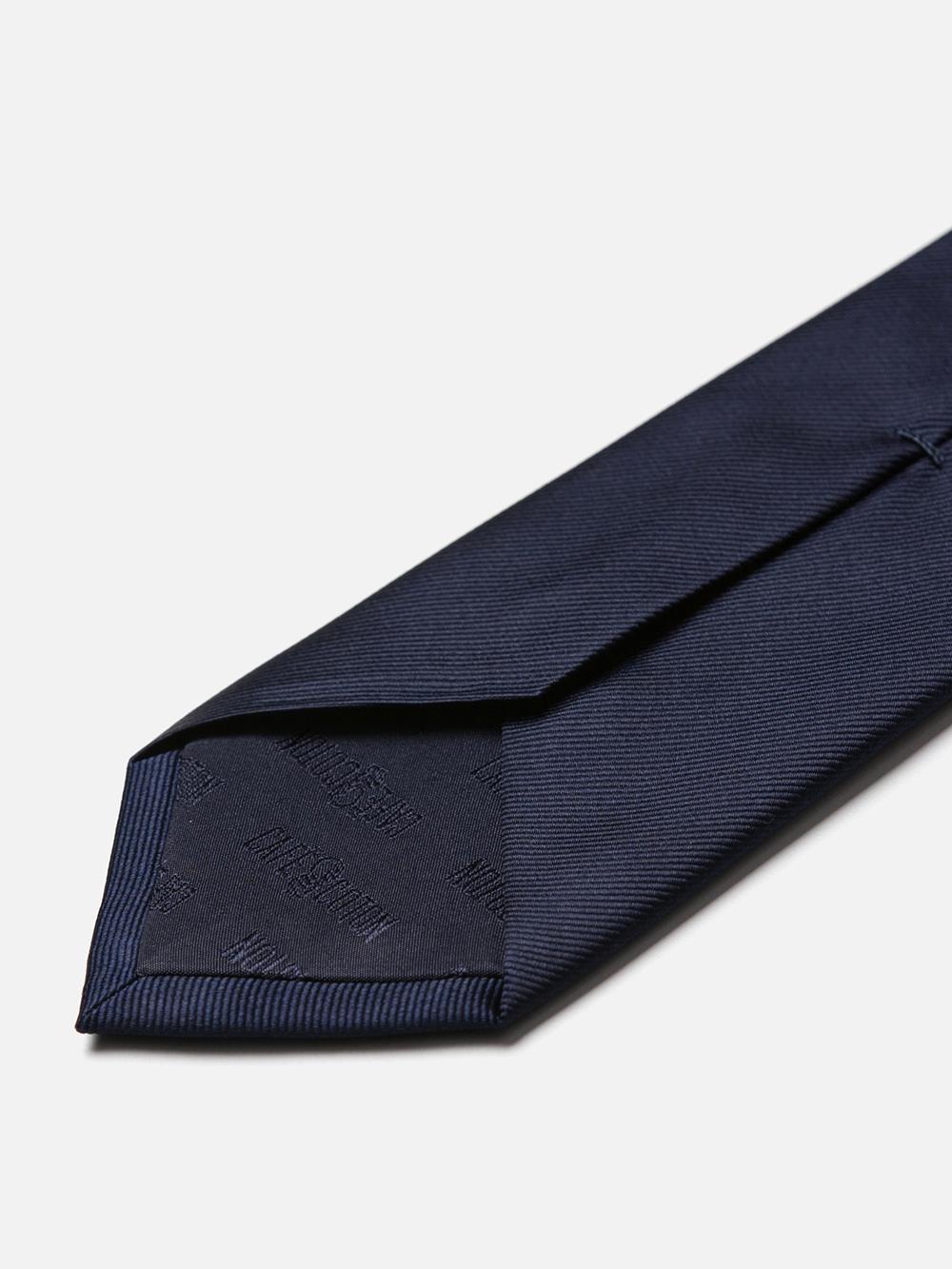 Tie in navy silk twill