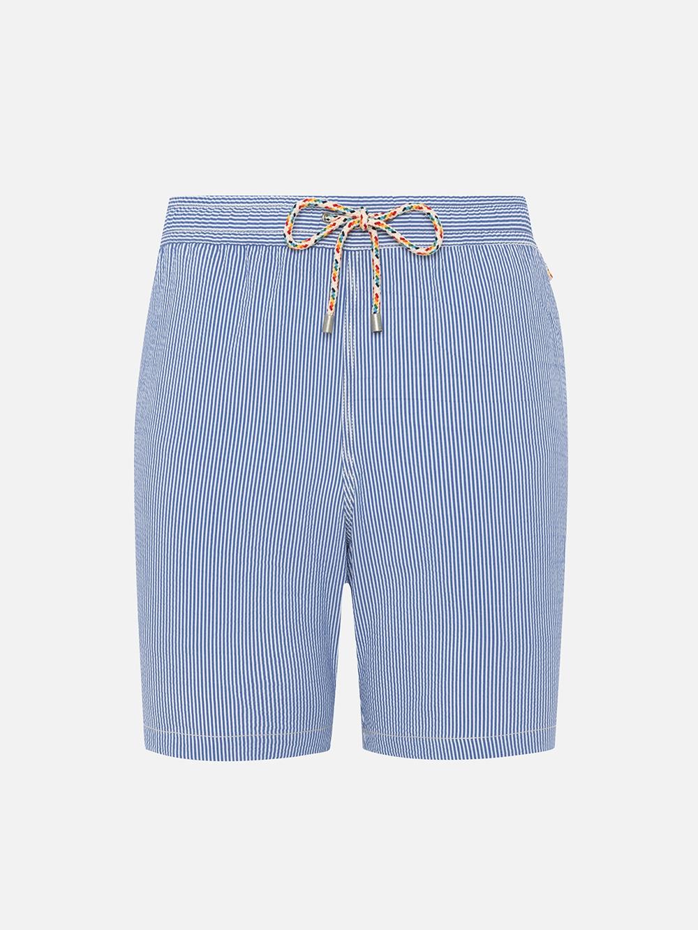 Blauw gestreept Capri zwempak