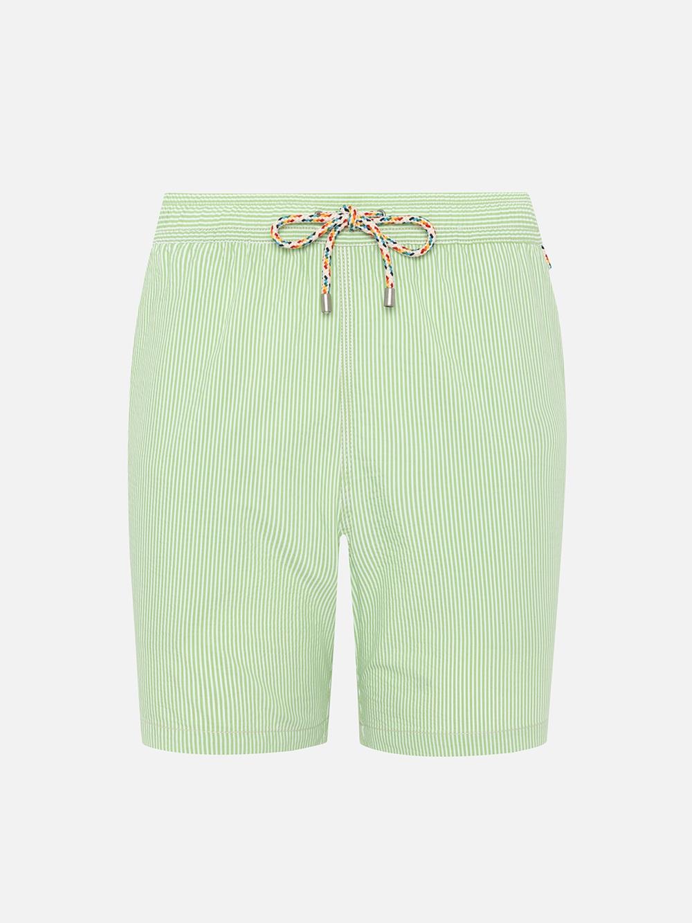 Green stripes Capri swimwear
