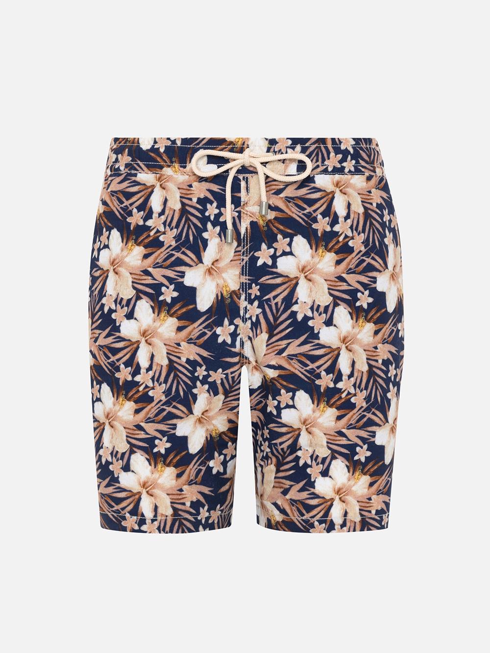 Tahiti navy floral swimwear