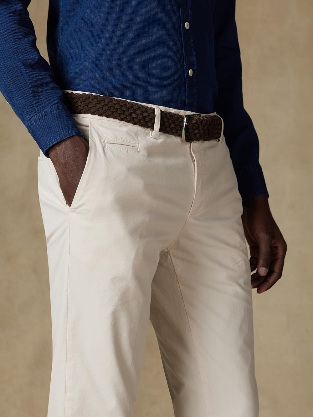 Pantaloni chino bianco sporco