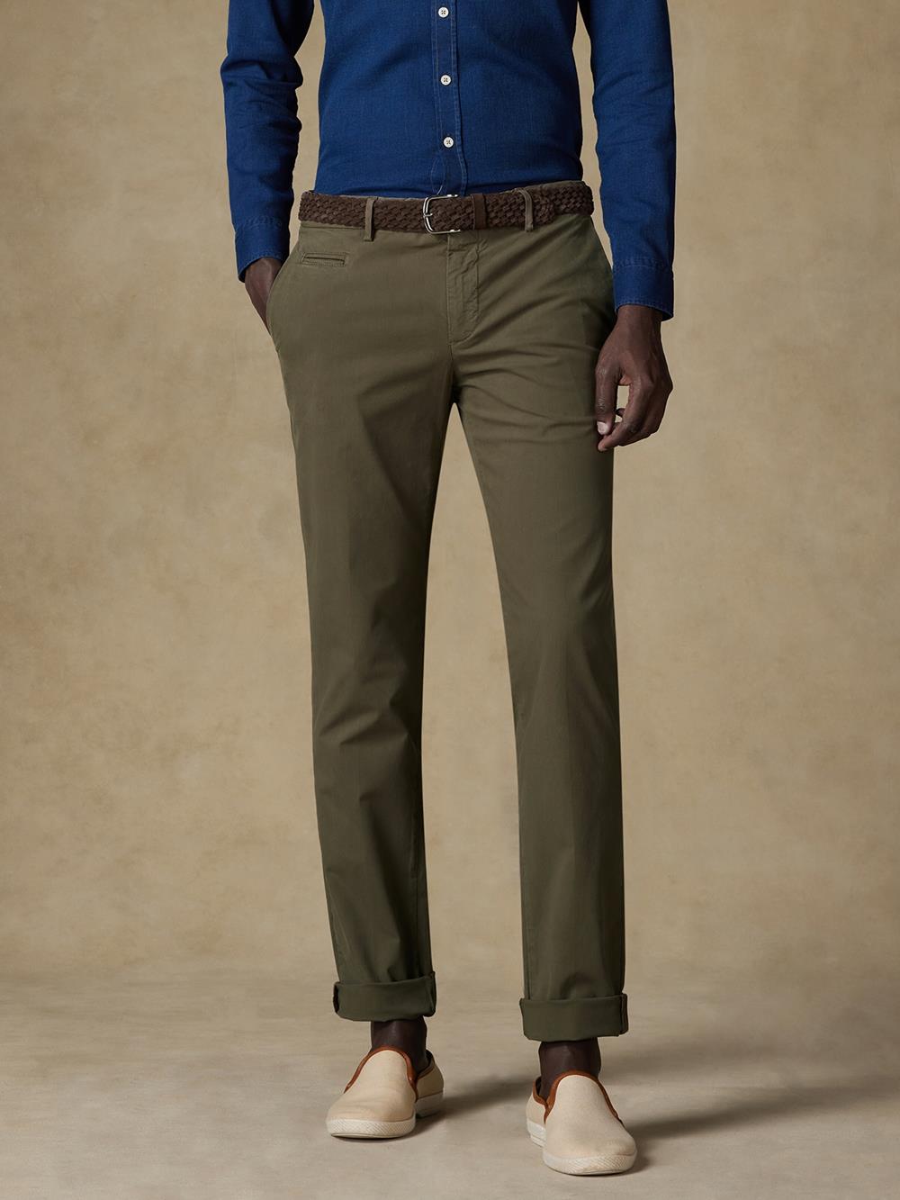 Khaki chino trousers