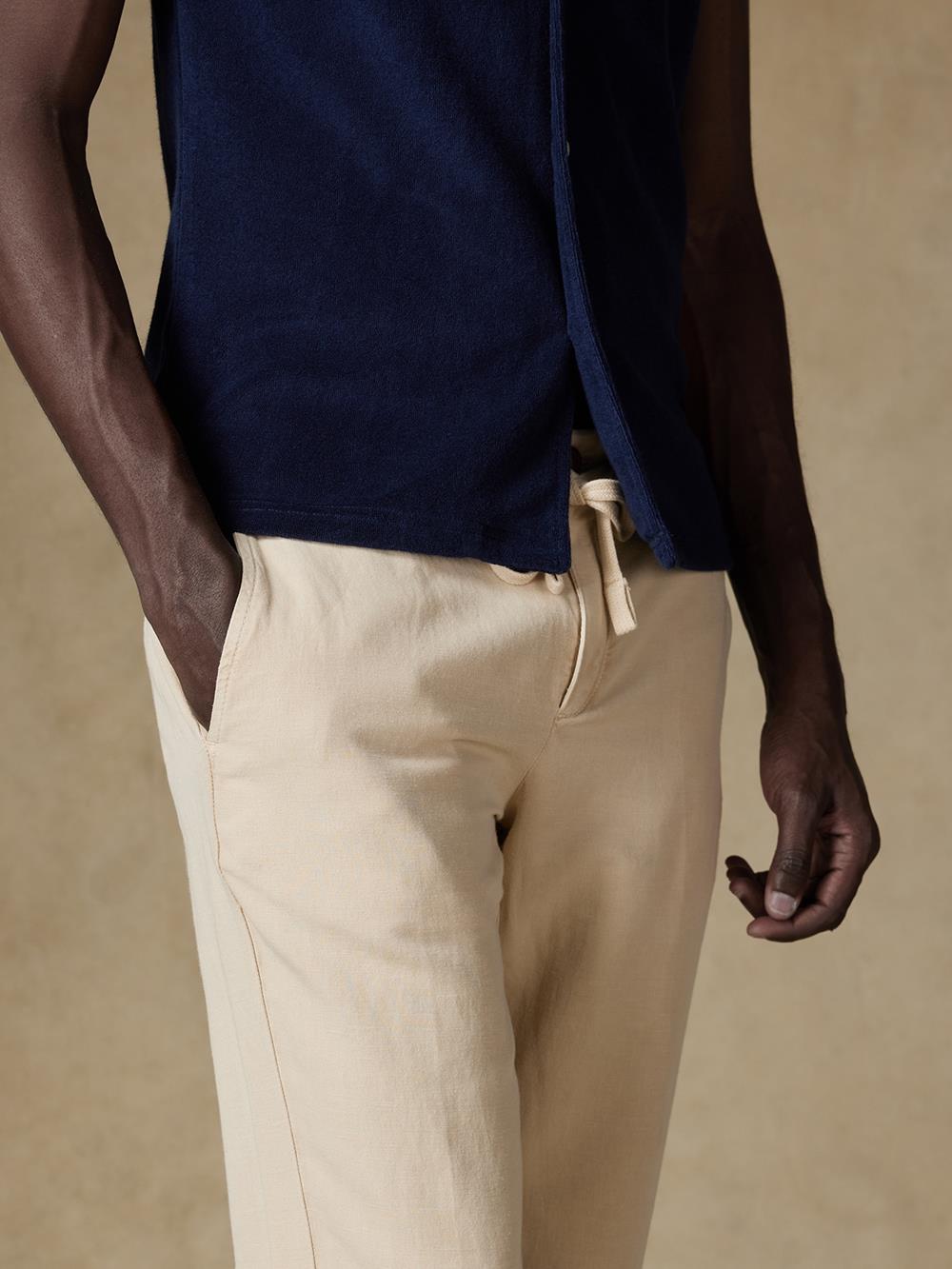 Pantalon Fred en lin sable