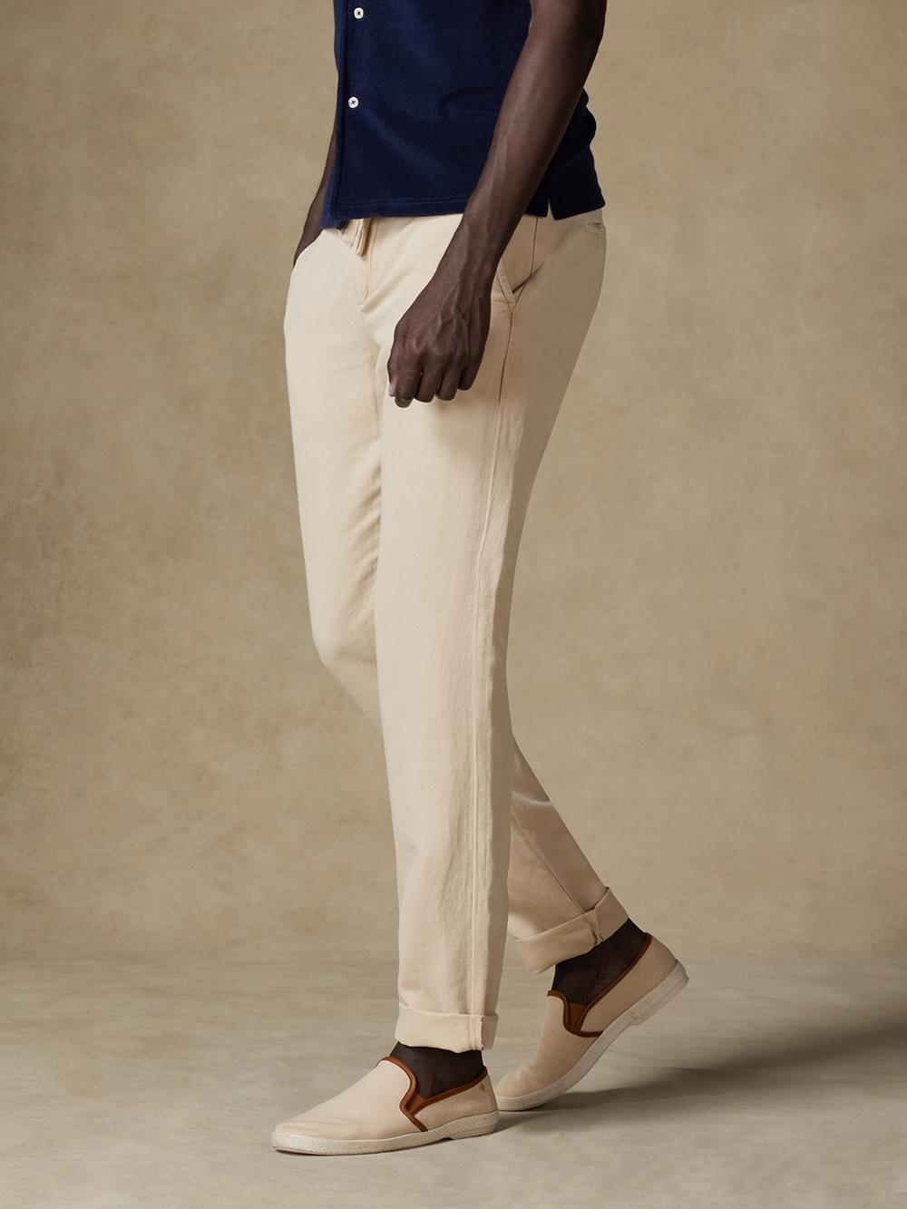 Fred trousers in sandy linen