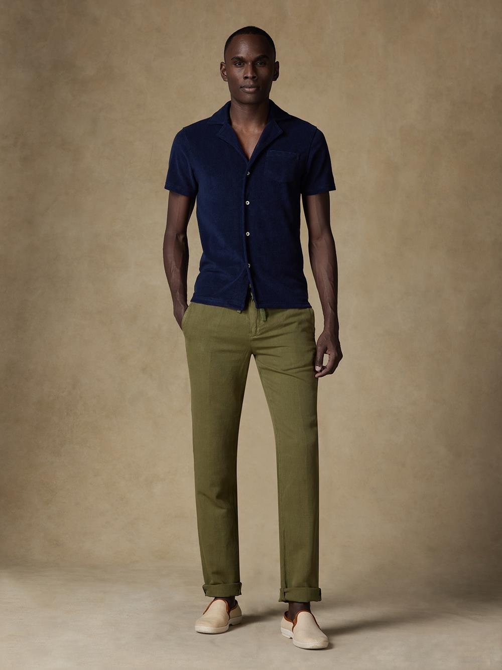 Fred trousers in khaki linen