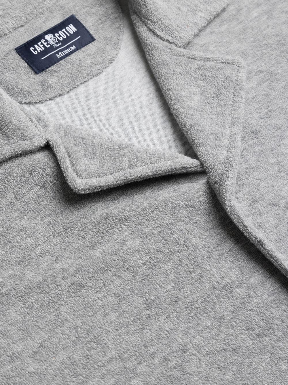 Grey terry shirt - Short sleeves