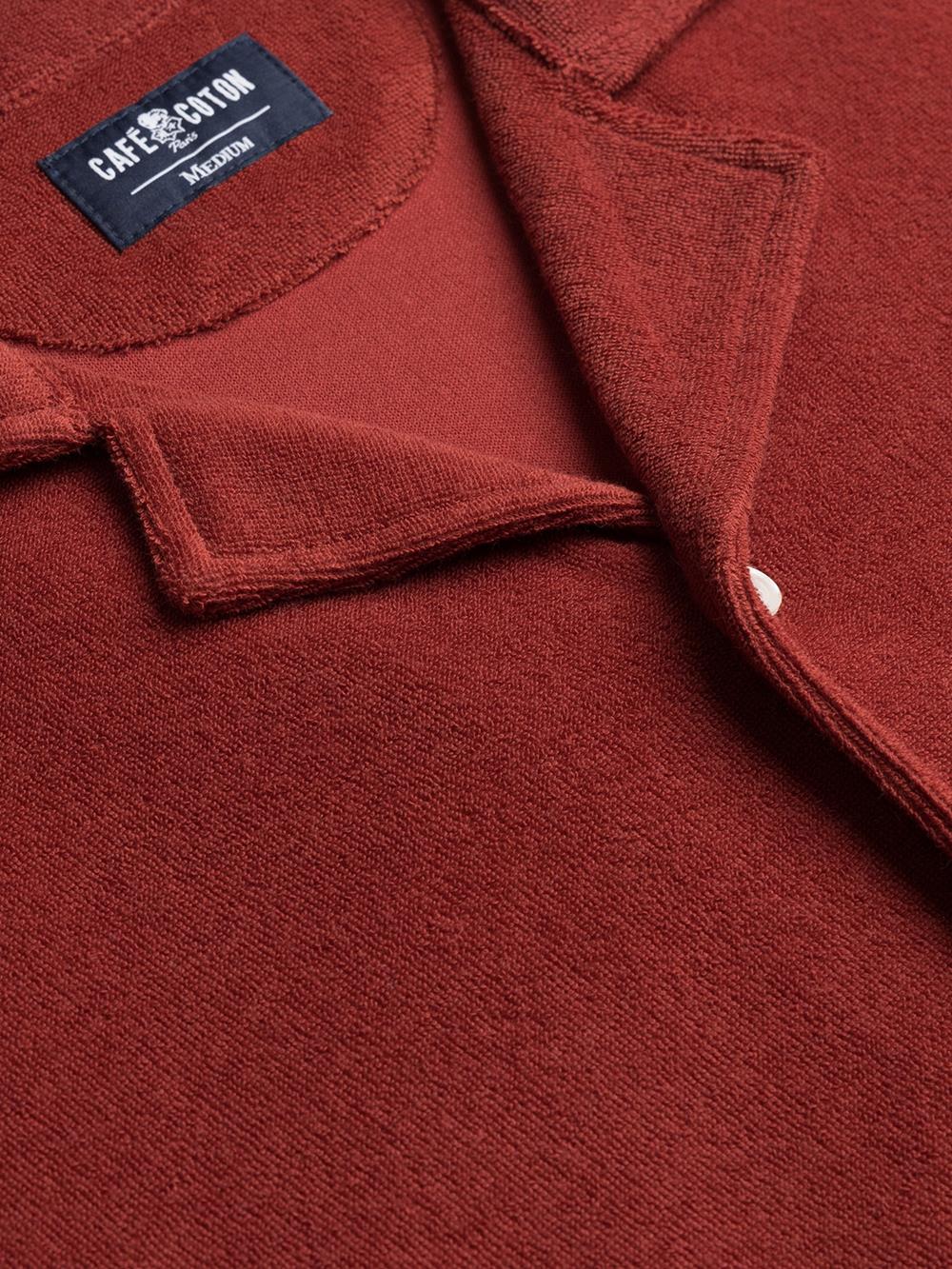 Camisa de rizo roja - Manga corta