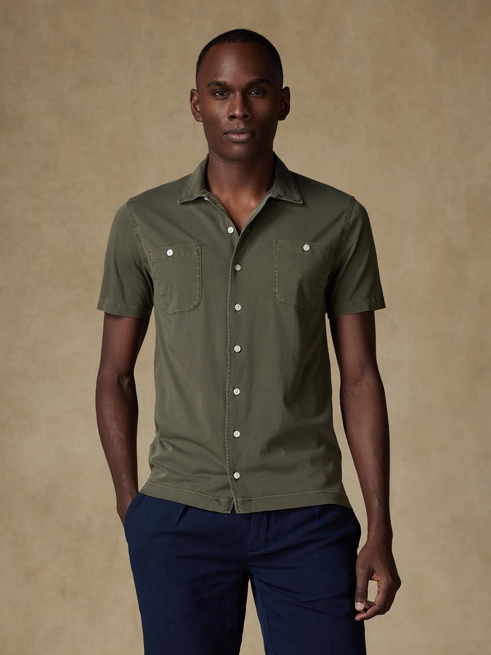 Polo Fred Hemd khaki