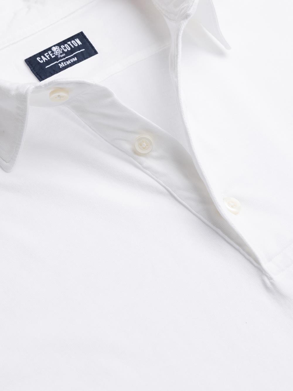 Polo Bred a maniche lunghe in jersey bianco