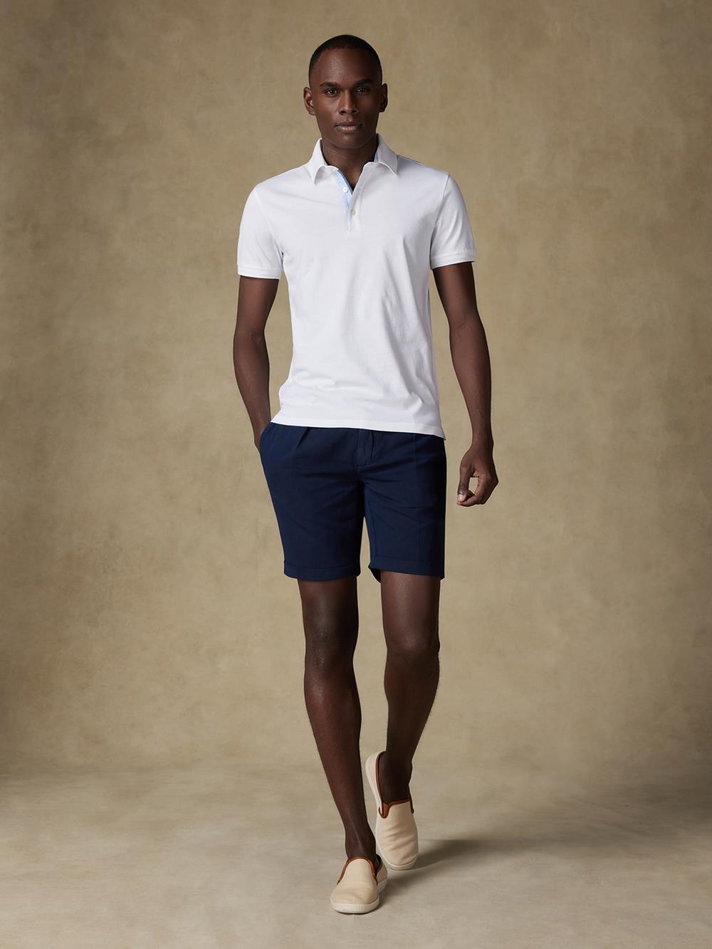 Rupert polo shirt in white jersey 