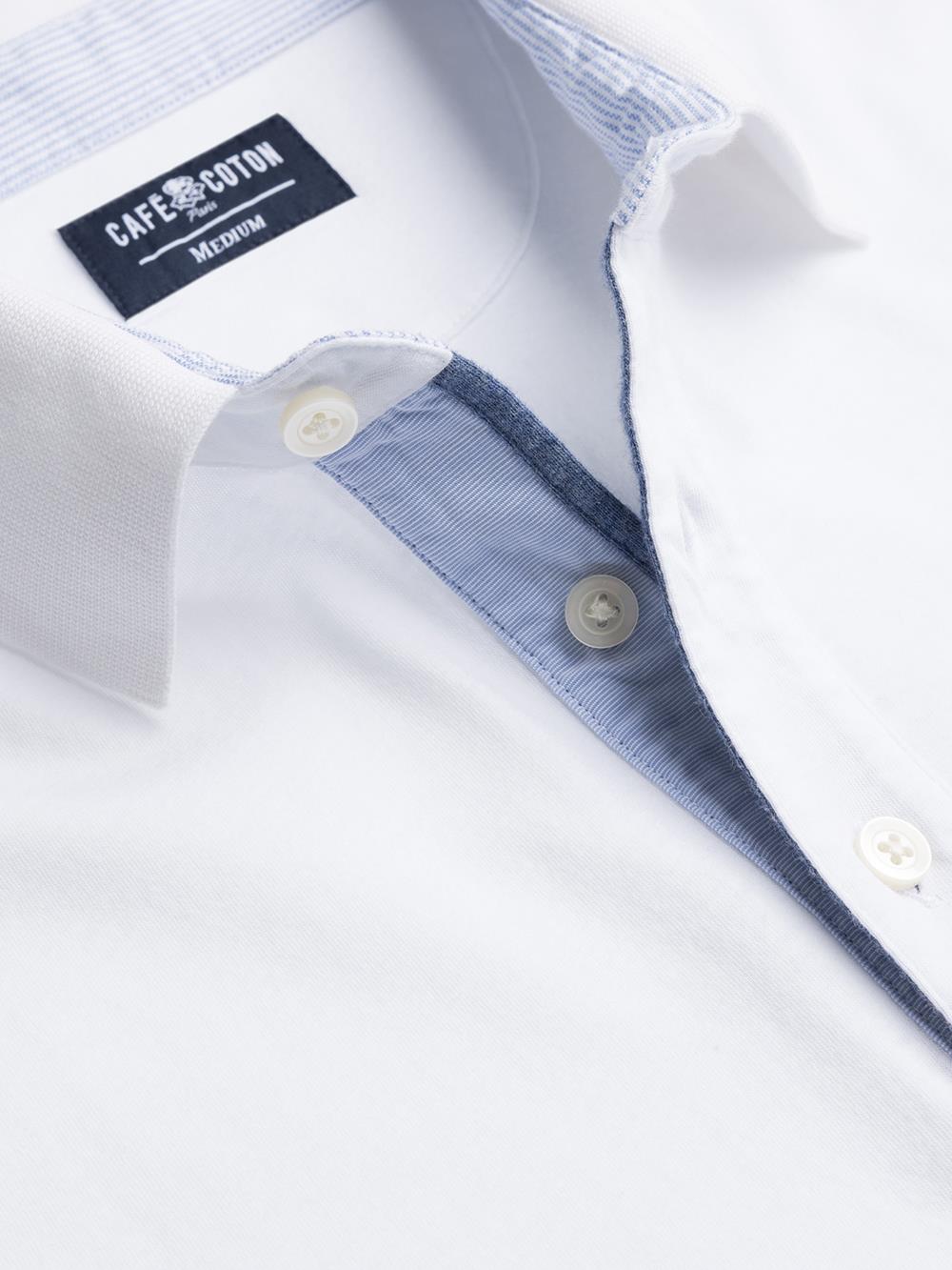 Rupert polo shirt in white jersey 