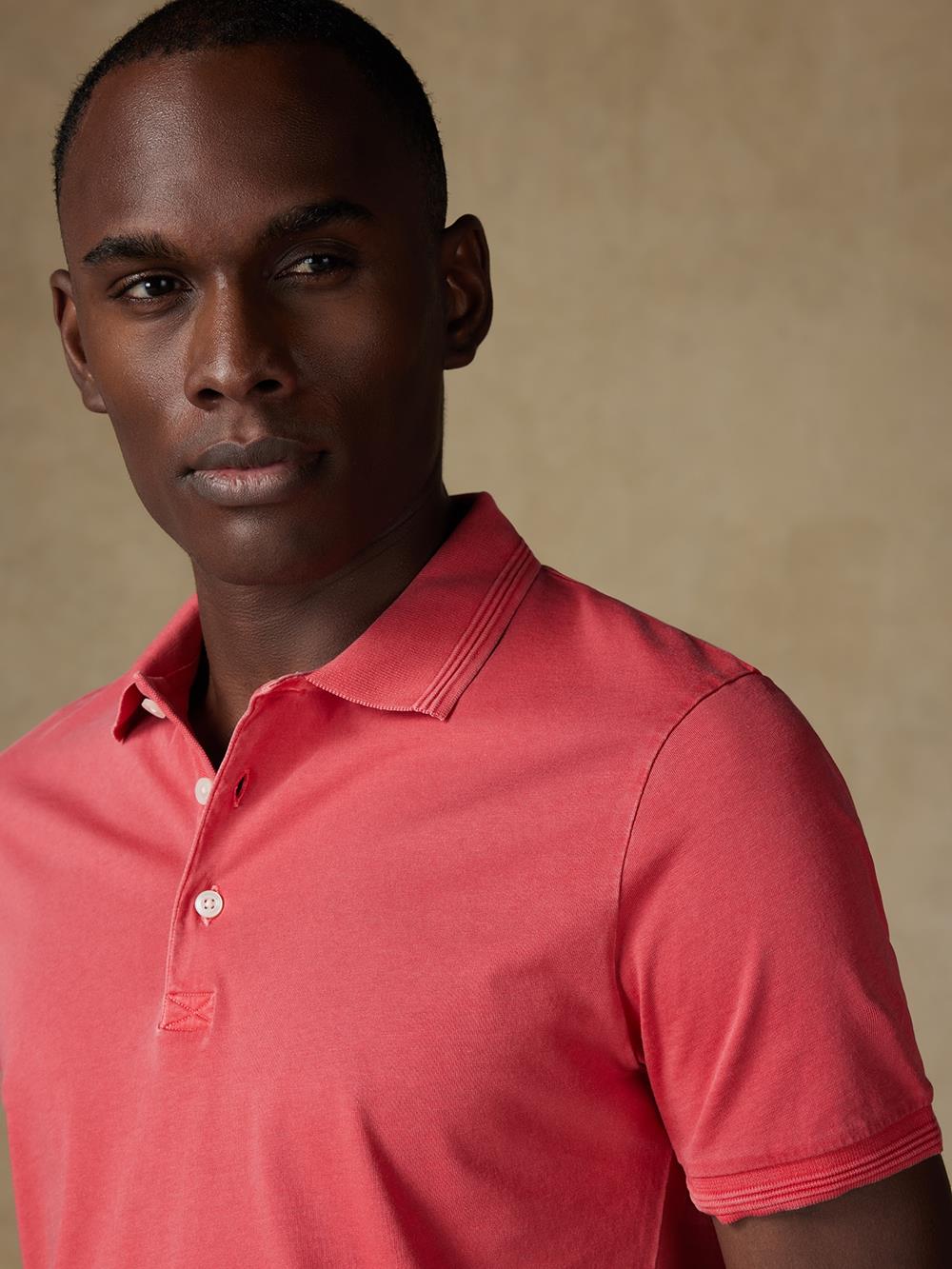 Polo Will en jersey corail