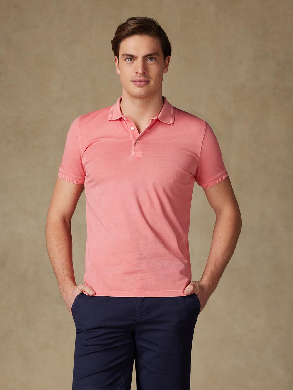 Poloshirt Will in bois de rose jersey 