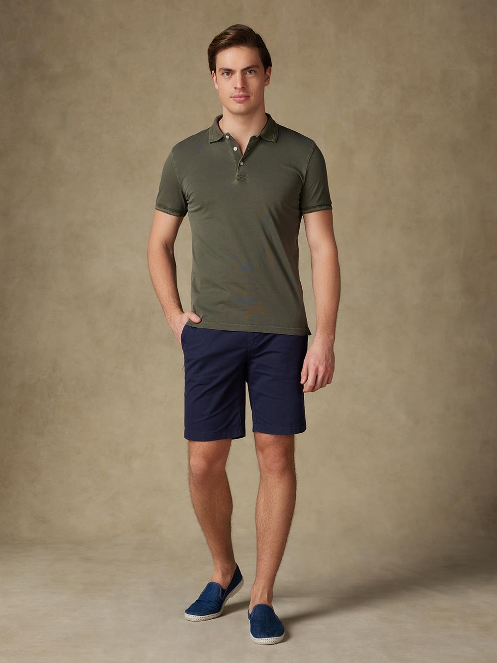 Will polo shirt in khaki jersey 