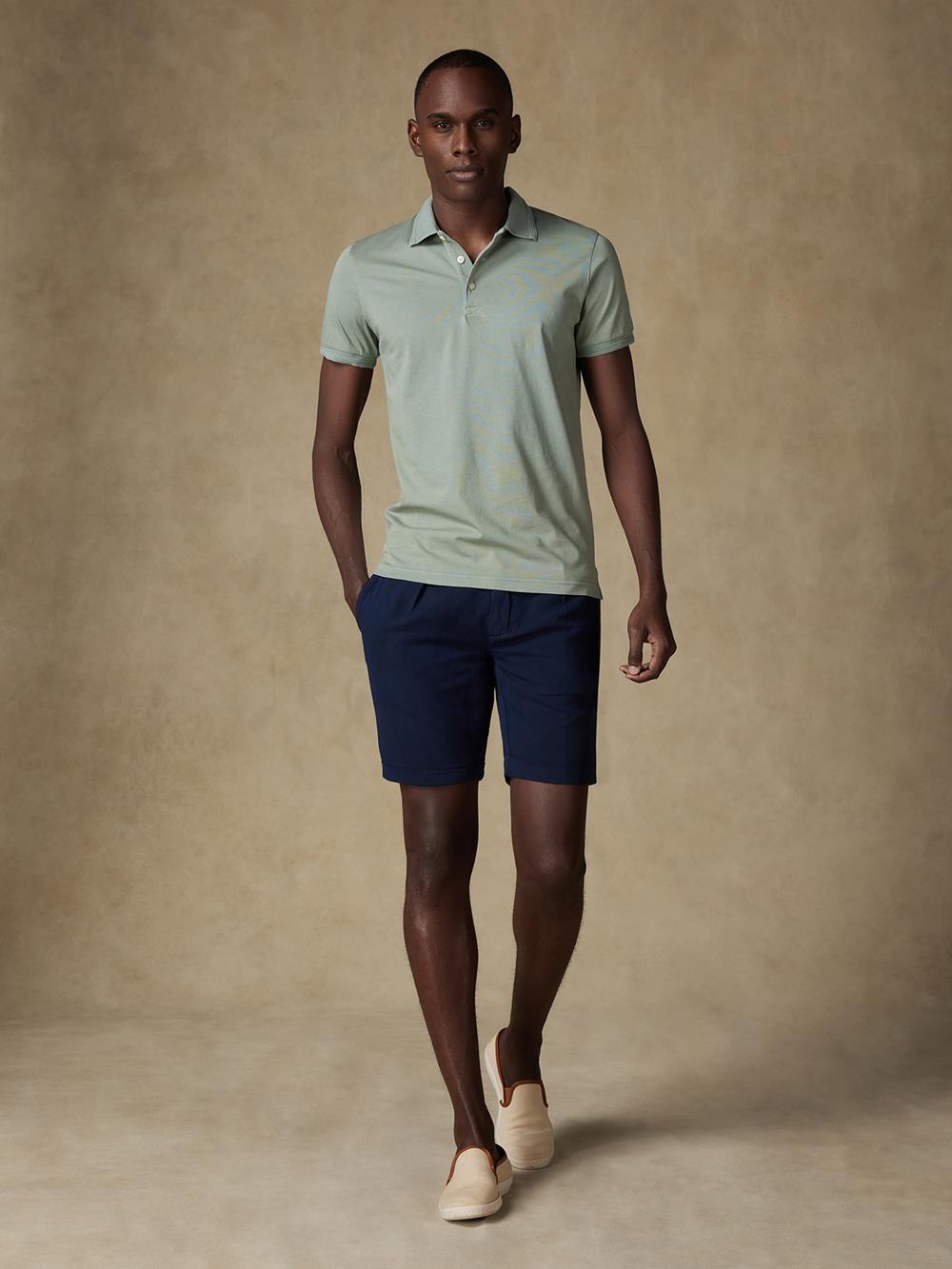 Polo shirt Will in celadon jersey 