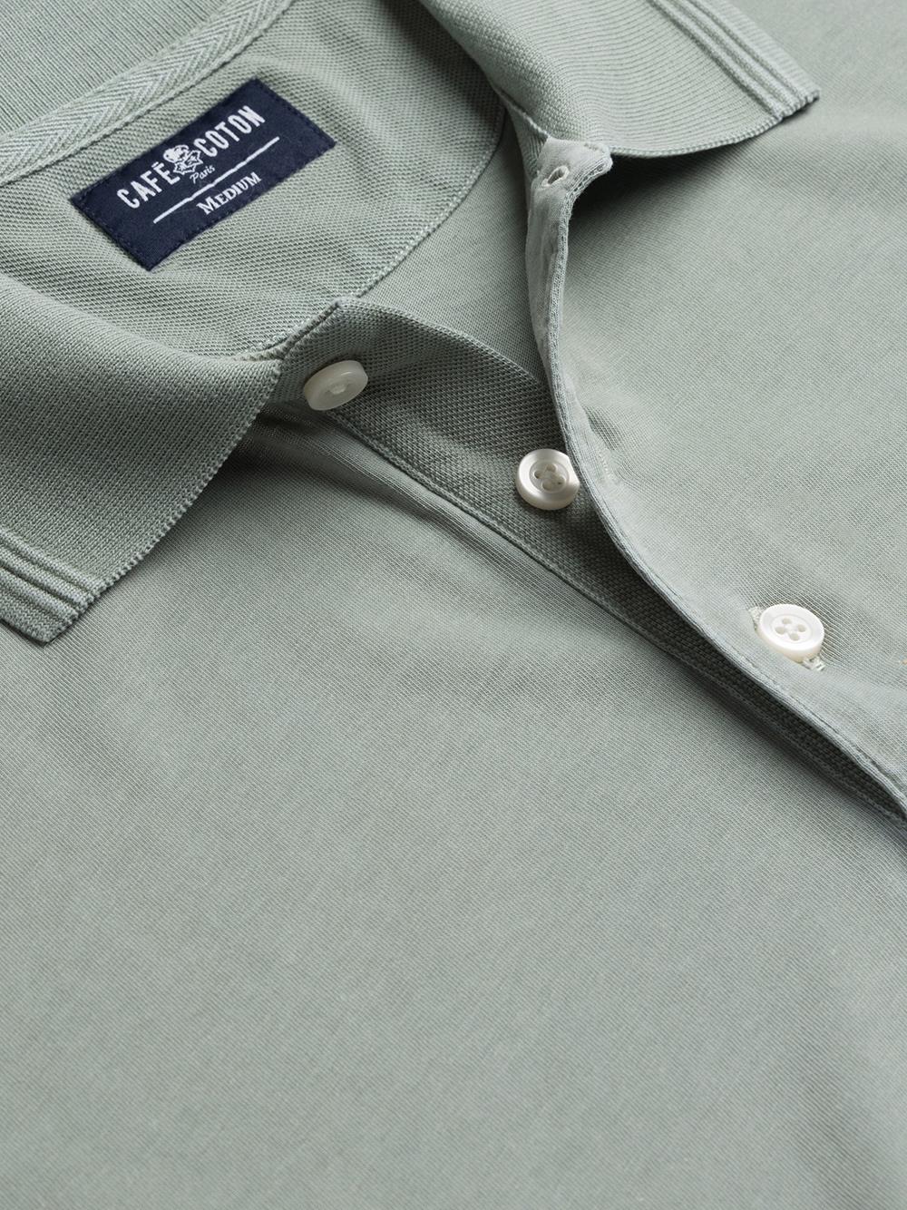 Poloshirt Will in celadon jersey 