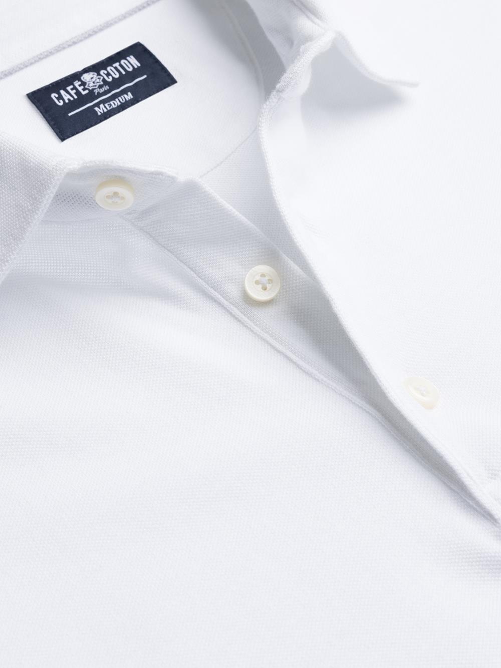 Heritage polo shirt in white piqué