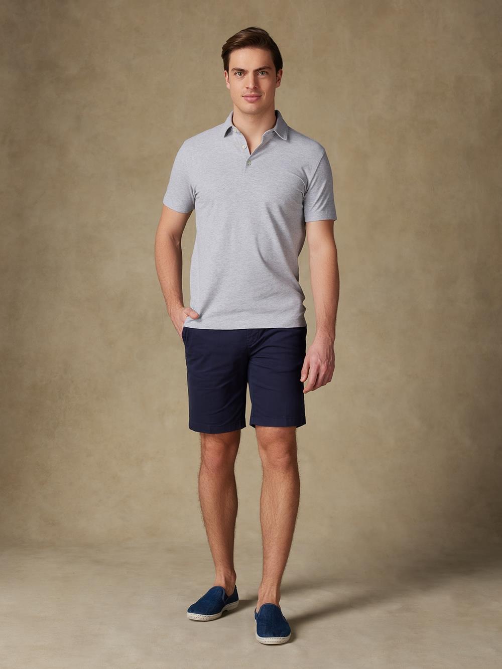 Heritage polo in grey piqué