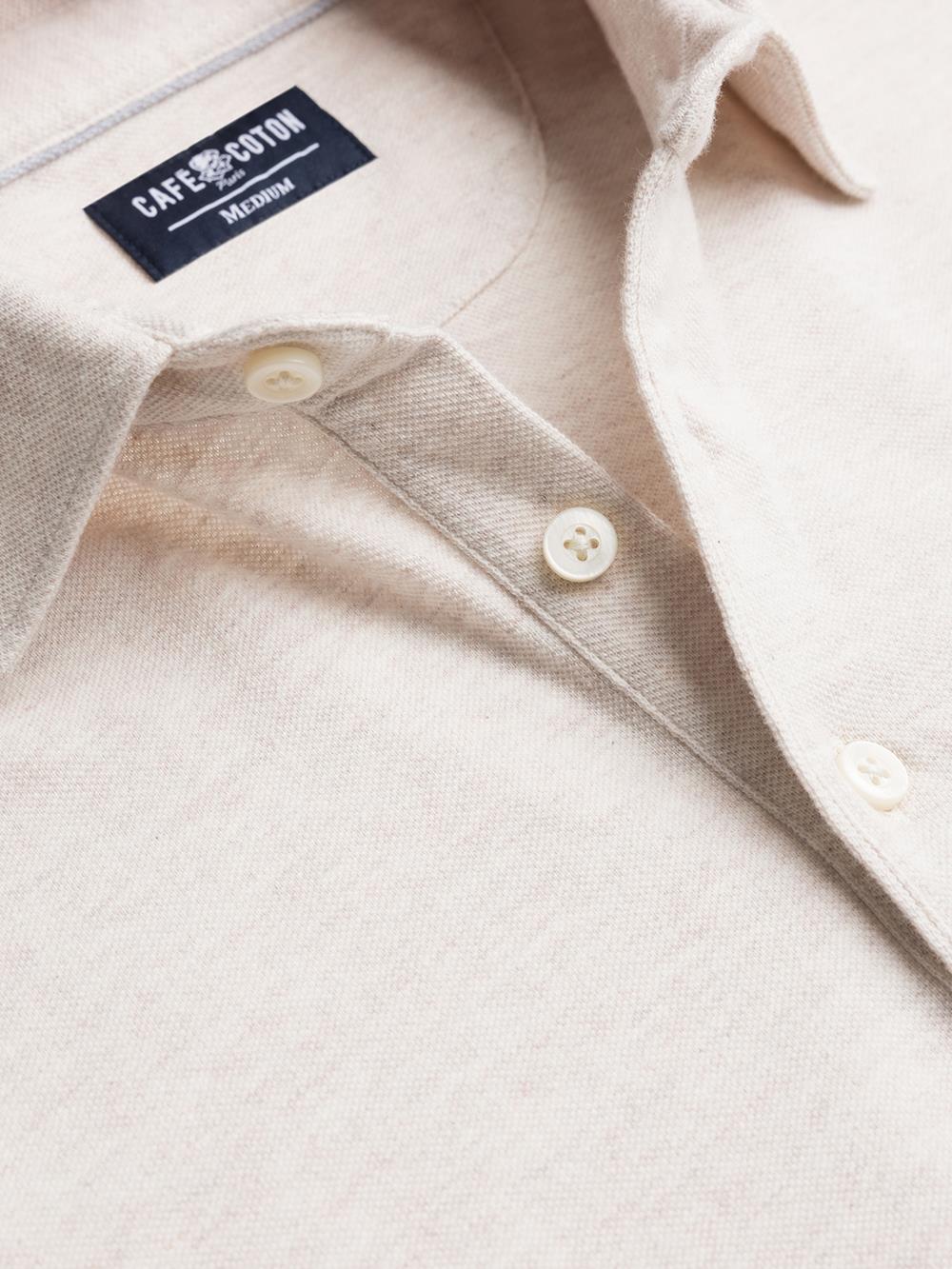 Heritage polo in sand piqué