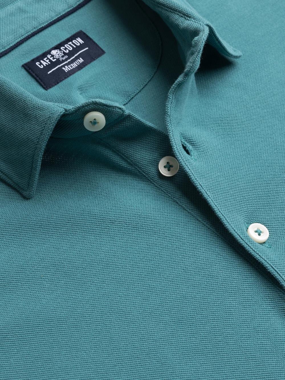 Heritage polo in celadon piqué