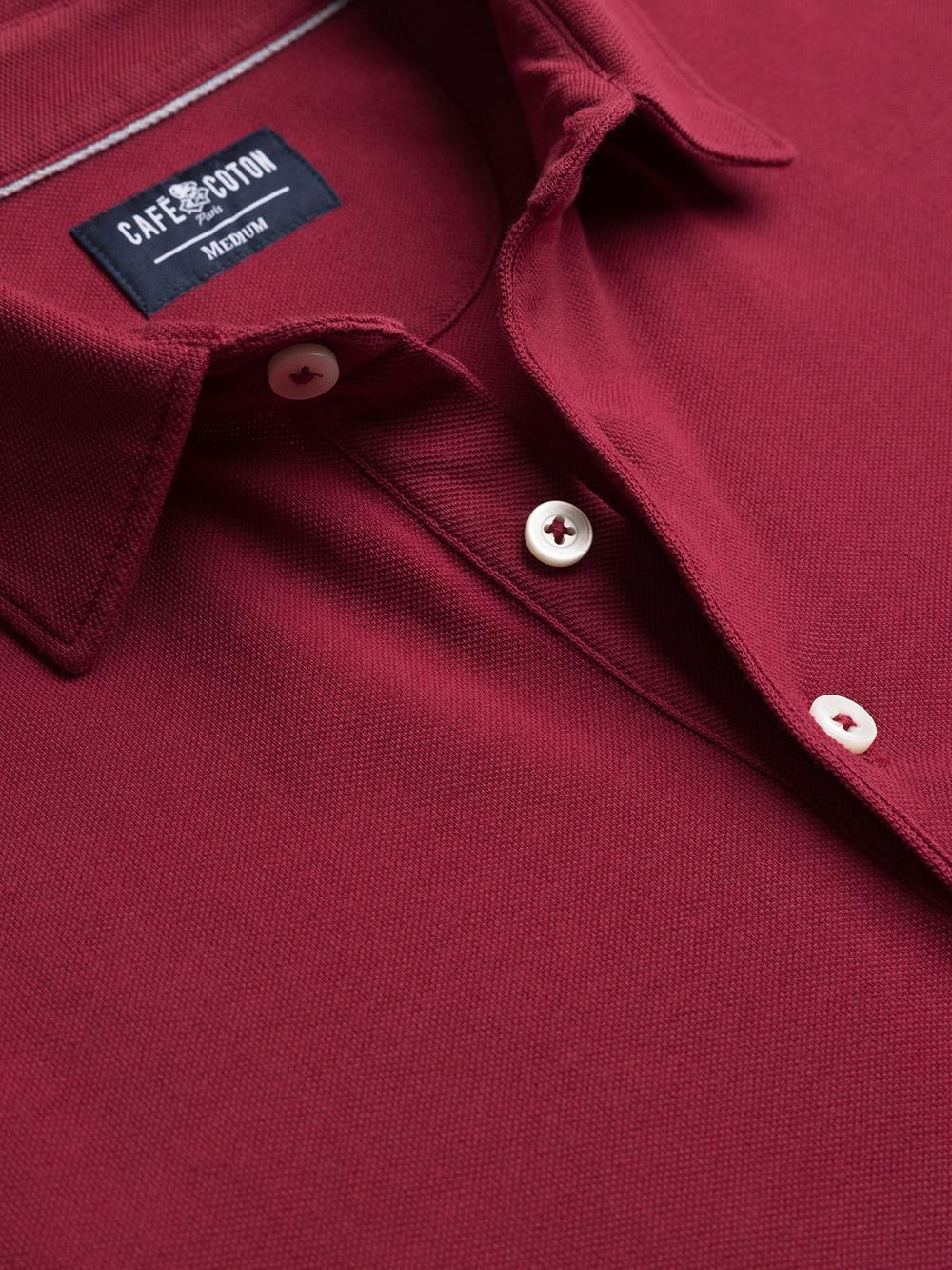 Polo Héritage en piqué rouge