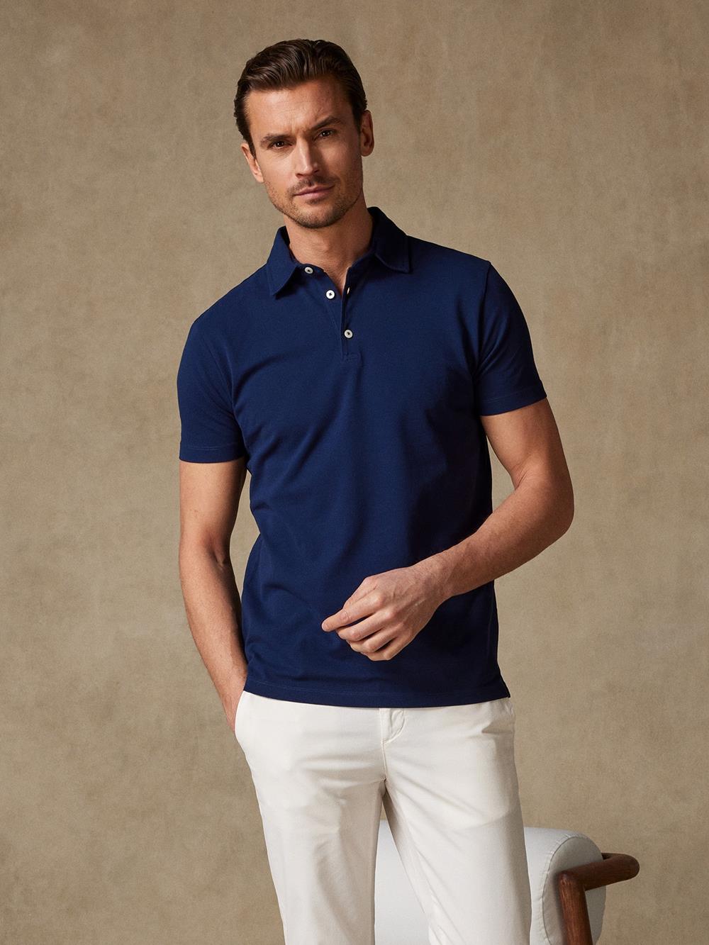 Heritage Polo in navy pique
