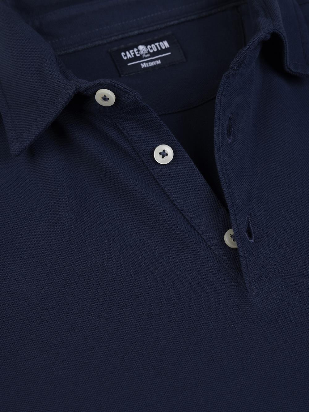 Polo-Shirt Heritage aus marinefarbenem Piqué