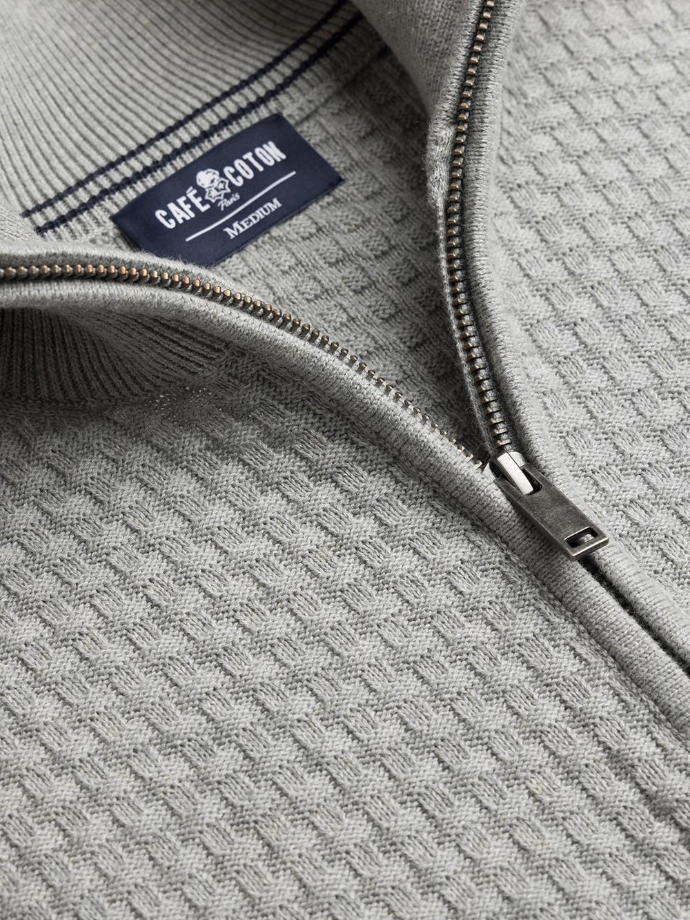 Half zip Brooks gris 