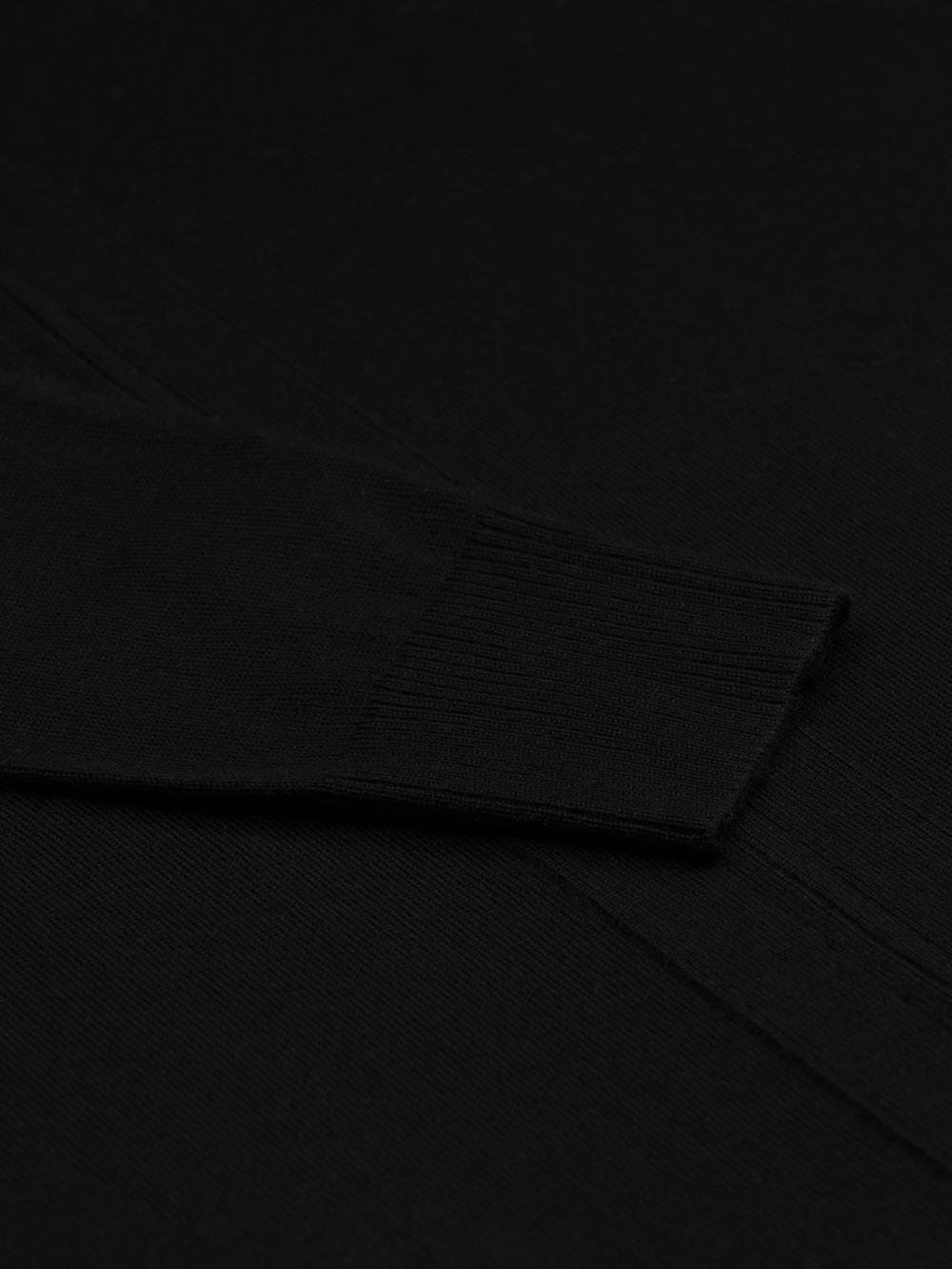 Bady vest met rits in zwart merino