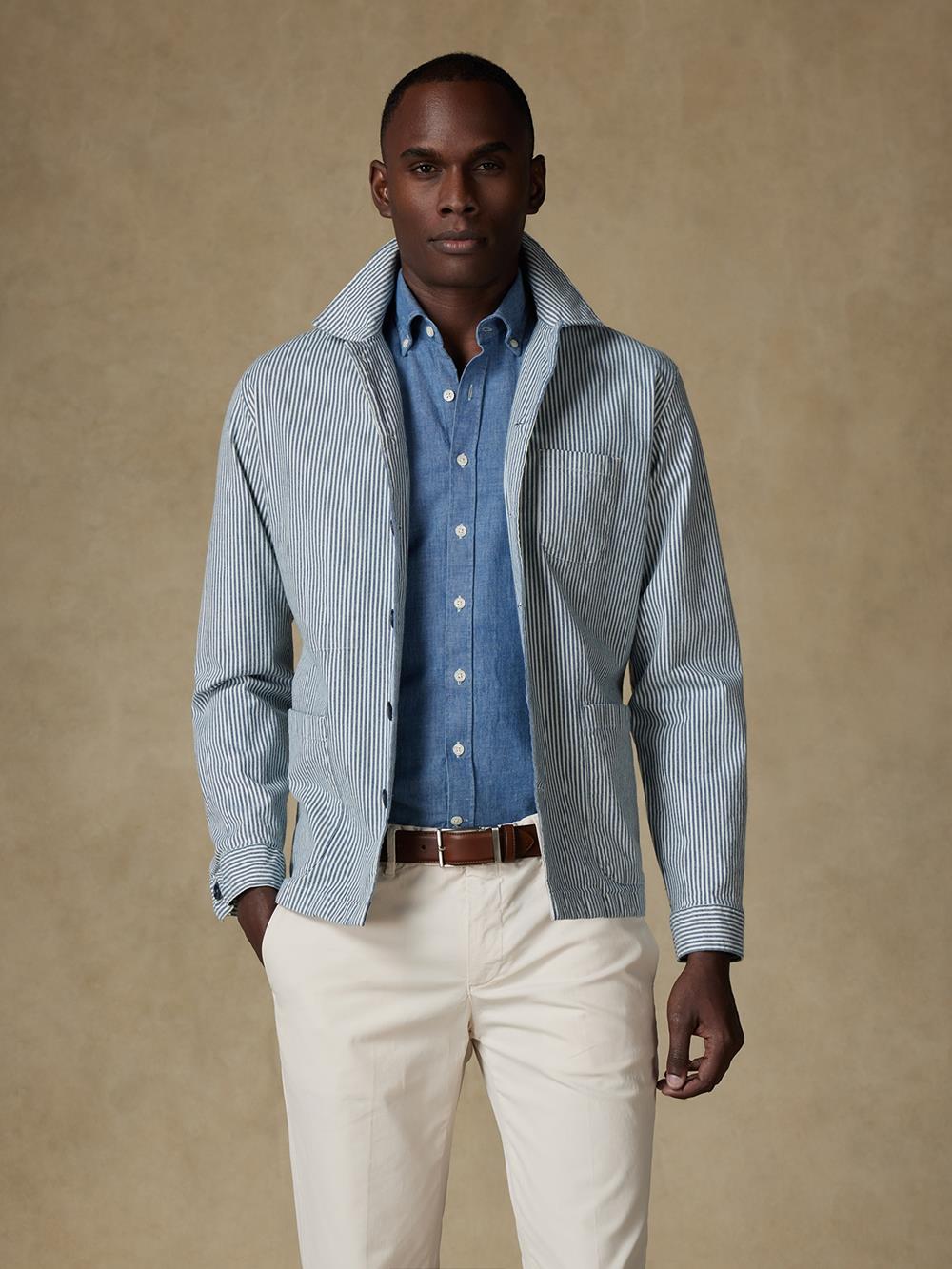 Anders indigo stripes overshirt 