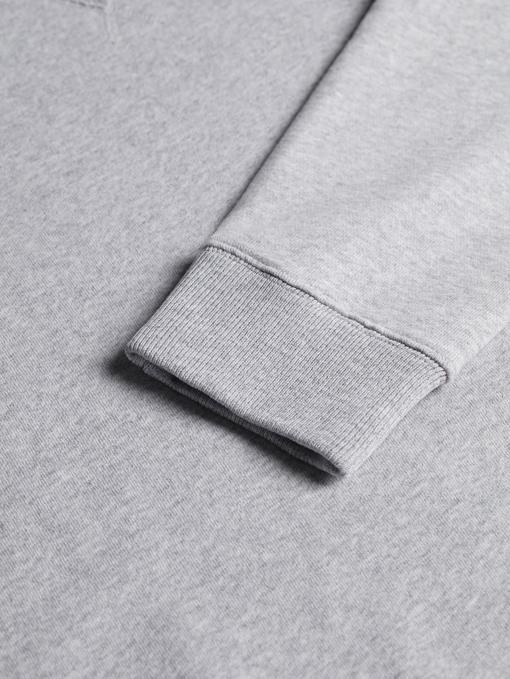 Sweat Fleece en coton gris chiné
