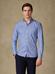 Camicia Anthony in percalle blu scuro - Con buttoncini