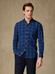 Buton down collar Heath tartan shirt - Indigo