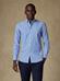 Buton down collar Hugh seersucker shirt - Blue