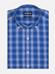 Buton down collar Jason seersucker shirt - Blue