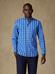 Buton down collar Jason seersucker shirt - Blue