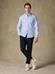 Buton down collar Anthony micro gingham slim fit shirt - Blue sky 