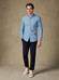 Tailliertes Tailliertes Hemd Chambray aus himmelblauem - Buttondown Kragen