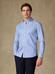 Taillierthemd Colin mit blauen Streifen - Button down kragen