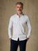 Hall grijs flanellen Slim fit overhemd - Button-down kraag